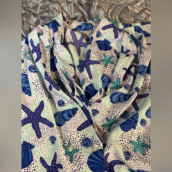 90’s Anna Kriste Beachy Shell Shirt XL - Picture 11 of 14